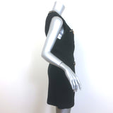 Alice + Olivia Lachlan Zip-Front Studded Tweed Mini Dress Black Size 4 NEW