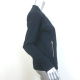 Rag & Bone/JEAN Zip-Up Raglan Jacket Dark Navy Scuba Jersey Size Small