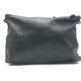 Clare V. Gosee Clutch Black Leather & Calf Hair Medium Crossbody Bag
