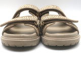 Christian Dior Dioract Raffia Slide Sandals Beige Size 39