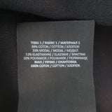 Balmain 6 Button Raglan T-Shirt Black Stretch Jersey Size Small NEW