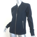 Rag & Bone/JEAN Zip-Up Raglan Jacket Dark Navy Scuba Jersey Size Small