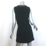 Alice + Olivia Lachlan Zip-Front Studded Tweed Mini Dress Black Size 4 NEW