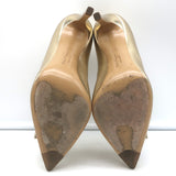 Salvatore Ferragamo Zeri X5 Bow Pumps Gold Metallic Leather Size 7.5 C