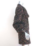 The Vampire's Wife Bow Neck Mini Dress Dark Brown Floral Print Cotton Size 8