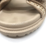 Christian Dior Dioract Raffia Slide Sandals Beige Size 39