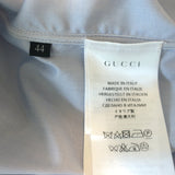 Gucci Single Pocket Button Down Shirt Blue Cotton Size 44