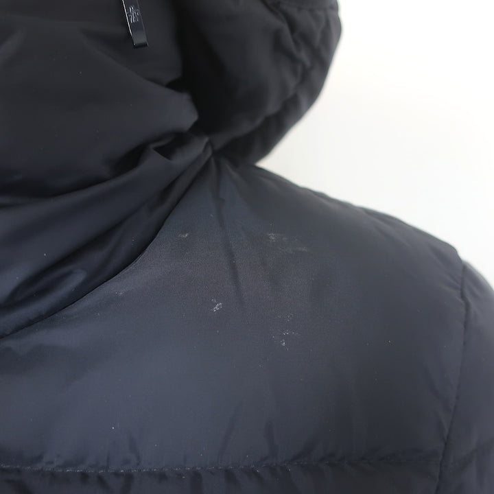 Moncler Gie Hooded Long Down Puffer Coat Dark Navy Size 1