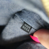 Clare V. Gosee Clutch Black Leather & Calf Hair Medium Crossbody Bag