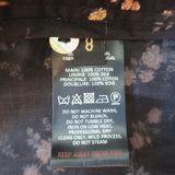 The Vampire's Wife Bow Neck Mini Dress Dark Brown Floral Print Cotton Size 8