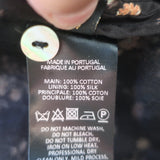 The Vampire's Wife Bow Neck Mini Dress Dark Brown Floral Print Cotton Size 8