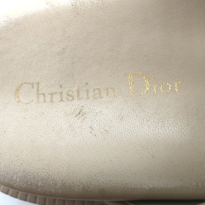 Christian Dior Dioract Raffia Slide Sandals Beige Size 39