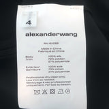 T by Alexander Wang Layered Mini Shirt Dress Black Silk Charmeuse Size 4 NEW