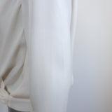 L'Agence Wrap Blouse Gia Cream Silk Size Small Long Sleeve Top