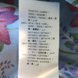 Gucci Flora Print Silk Shirt Blue Size 42 Long Sleeve Blouse