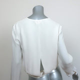 L'Agence Wrap Blouse Gia Cream Silk Size Small Long Sleeve Top