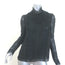 Giambattista Valli Crochet Lace-Trim Blouse Black Silk Size 42 Long Sleeve Top