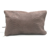 Clare V. Foldover Clutch Taupe Snake-Embossed Nubuck Leather NEW