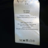 The Row Carlton Pleated Back Shirt Black Crepe Size Small Long Sleeve Blouse