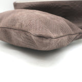 Clare V. Foldover Clutch Taupe Snake-Embossed Nubuck Leather NEW