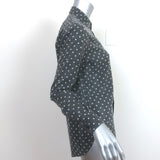 Saint Laurent Star Print Button Down Shirt Dark Gray Cotton Size Medium