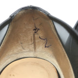 Vintage Chanel CC-Embroidered Cap Toe Pumps Black Mesh & Leather Size 36