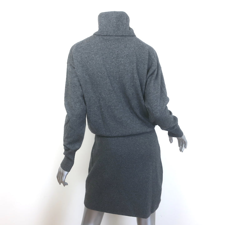 Veronica Beard Cassidy Turtleneck Mini Dress Charcoal Size Medium NEW