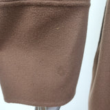 'S Max Mara Calla Belted Wrap Coat Brown Felted Wool Size US 4