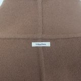 'S Max Mara Calla Belted Wrap Coat Brown Felted Wool Size US 4