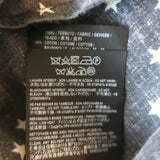 Saint Laurent Star Print Button Down Shirt Dark Gray Cotton Size Medium