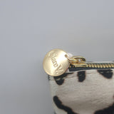 Clare V. Snow Leopard Print Flat Clutch Cream Calf Hair NEW