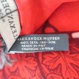 Alexander McQueen Stained Glass Print Bolero Shawl Red Silk One Size NEW