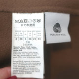 'S Max Mara Calla Belted Wrap Coat Brown Felted Wool Size US 4