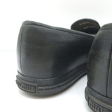 Miu Miu Crystal Cap Toe Slip-On Sneakers Black Leather Size 37.5