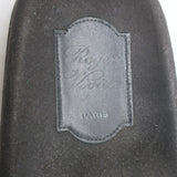 Roger Vivier Crystal-Embellished Flat Slide Sandals Black Leather Size 39