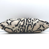 Clare V. Snow Leopard Print Flat Clutch Cream Calf Hair NEW