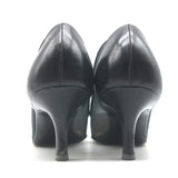 Vintage Chanel CC-Embroidered Cap Toe Pumps Black Mesh & Leather Size 36