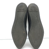 Miu Miu Crystal Cap Toe Slip-On Sneakers Black Leather Size 37.5