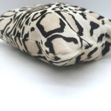 Clare V. Snow Leopard Print Flat Clutch Cream Calf Hair NEW