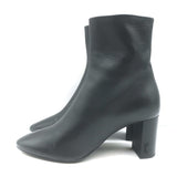 Saint Laurent Lou Ankle Boots Black Leather Size 36