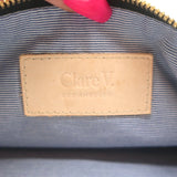 Clare V. Snow Leopard Print Flat Clutch Cream Calf Hair NEW