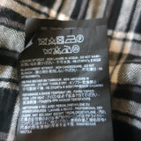 Saint Laurent Checked Crinkled Flannel Shirt Black & White Cotton Size Small