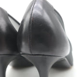 Vintage Chanel CC-Embroidered Cap Toe Pumps Black Mesh & Leather Size 36