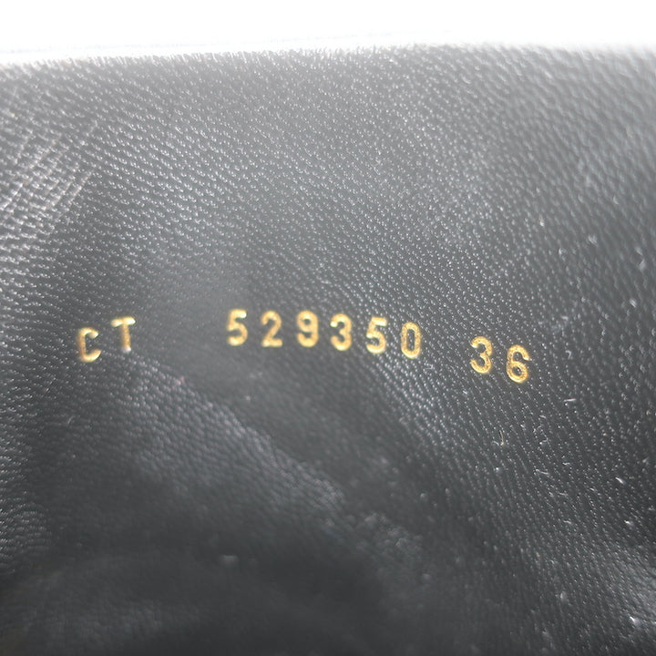 Saint Laurent Lou Ankle Boots Black Leather Size 36