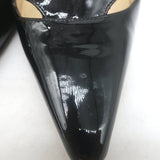 Jimmy Choo Margo Cutout Pointed Toe Pumps Black Patent Leather Size 36