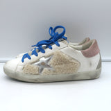 Golden Goose Superstar Shearling Low Top Sneakers White Leather Size 36 NEW