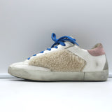 Golden Goose Superstar Shearling Low Top Sneakers White Leather Size 36 NEW