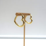 Ariel Gordon Heart Helium Hoops 14k Gold