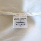 Brunello Cucinelli Contrast-Neck Blouse Ivory Stretch Silk Size Large