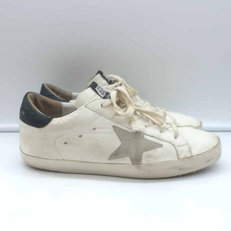Golden Goose Superstar Sneakers White &amp; Black Leather Size 38